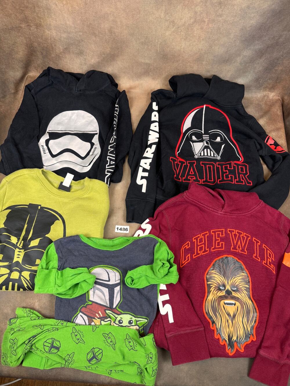 Kids Boys Star Wars Cozy 6-Piece Hoodies & Pajamas Lot 8 Fall/Winter (1486)